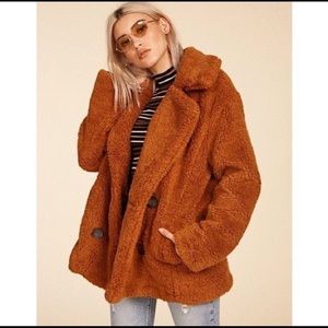 Free People Oversized Teddy Bear Coat